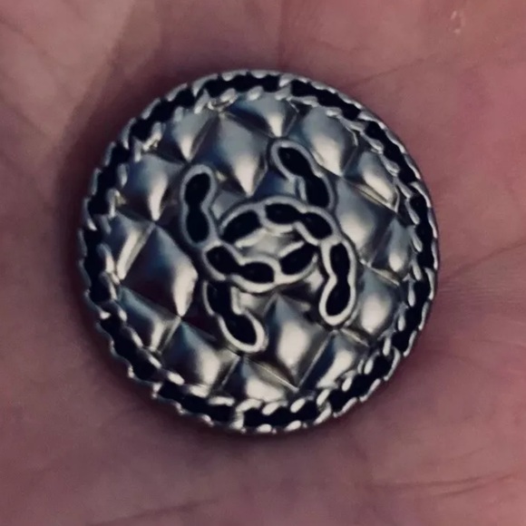 Set of 6 CC style/“23mm=nickel BrushSilverBlackTrim/Buttons/Other sizes too😉🤩 - Picture 4 of 9